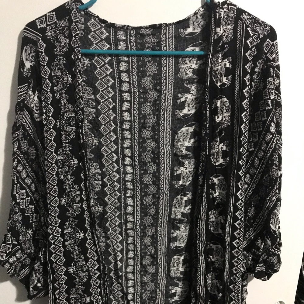 Elephant pattern kimono